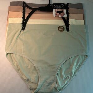 Attributes Super Soft 4-way Stretch 5 piece Multicolor Full Coverage Briefs set